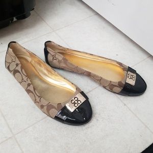 COACH signature ballet flats